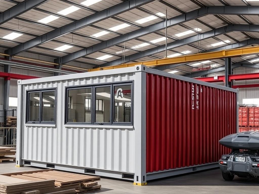 Production of prefabricated modular buildings and block containersфото