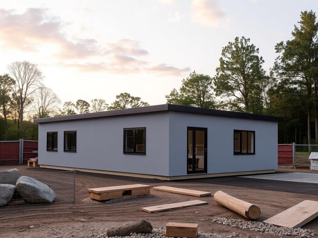 Modular building made to order for construction site Modular building made to order for construction siteфото